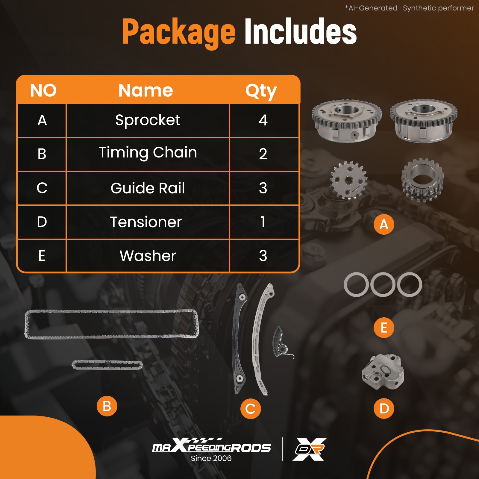 Timing Chain Set & VVT Sprocke - огляд і ціна Chain Sprocket Set