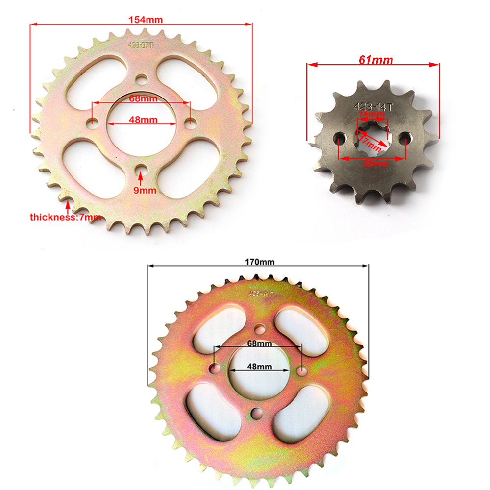 ATV 428 Front Rear Sprocket 11 - огляд і ціна 428 Chain